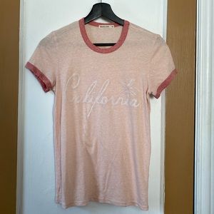 Pink Marine Layer ‘California’ ringer tee — XS. Barbiecore!